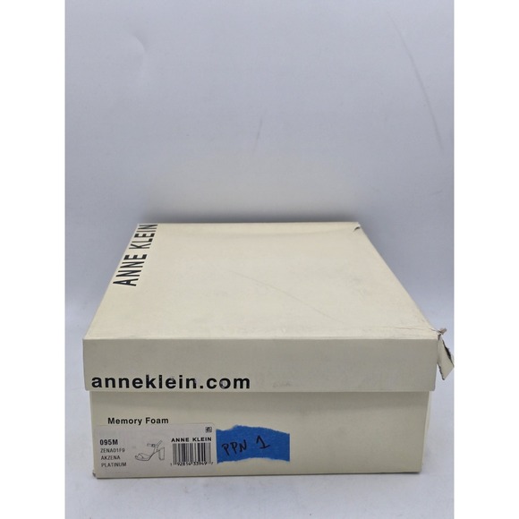 NEW Anne Klein Women's Zena Heeled Sandal - Platinum Sz 9.5 M - SEE PICS - Picture 2 of 14